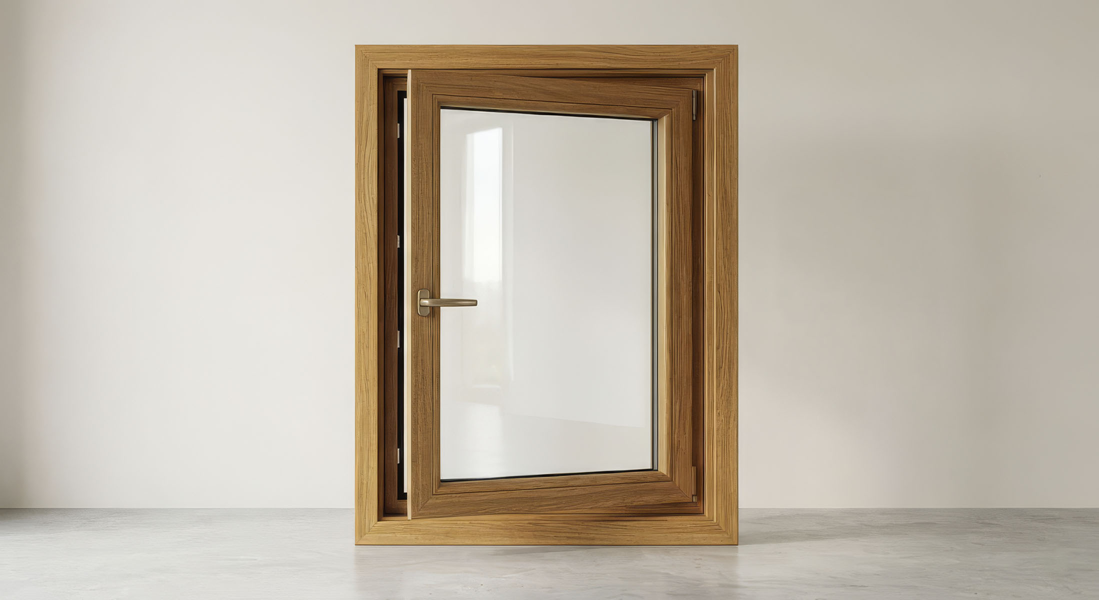 Finestra monoanta PVC golden oak — Finestre