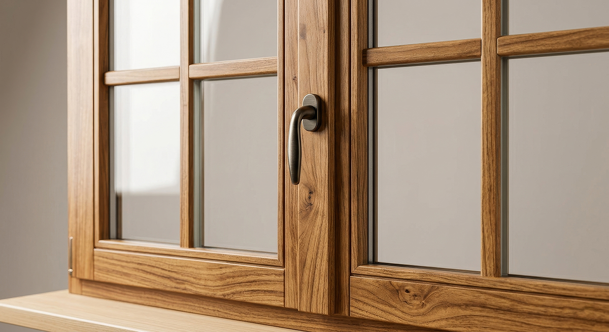 Finestra in legno con maniglia — Finestre